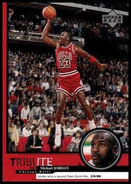29 Michael Jordan (Second Slam Dunk Title 2-6-88)